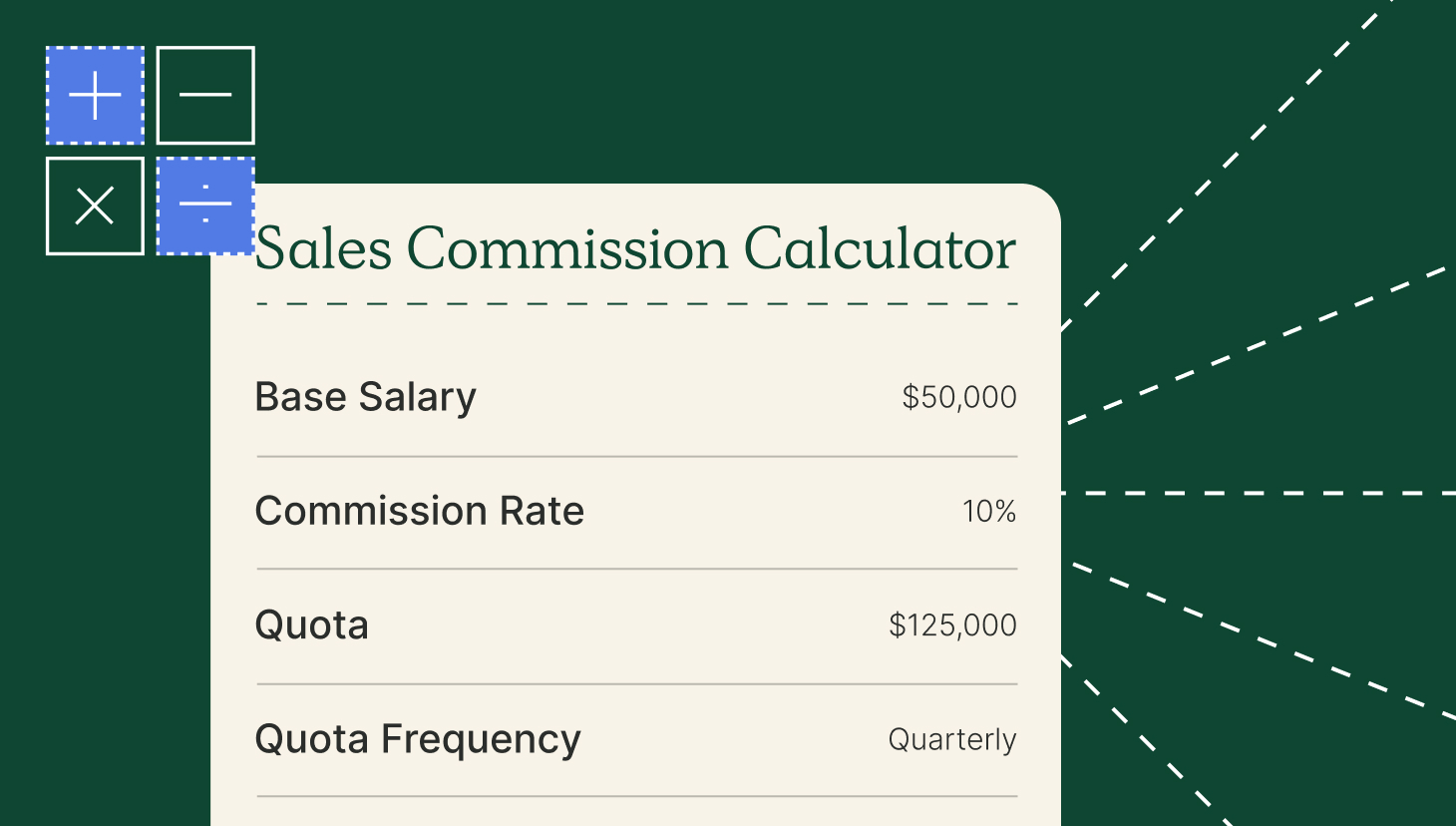 Commission Tracking Template and calculator