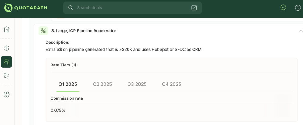 sales bonuses in QuotaPath