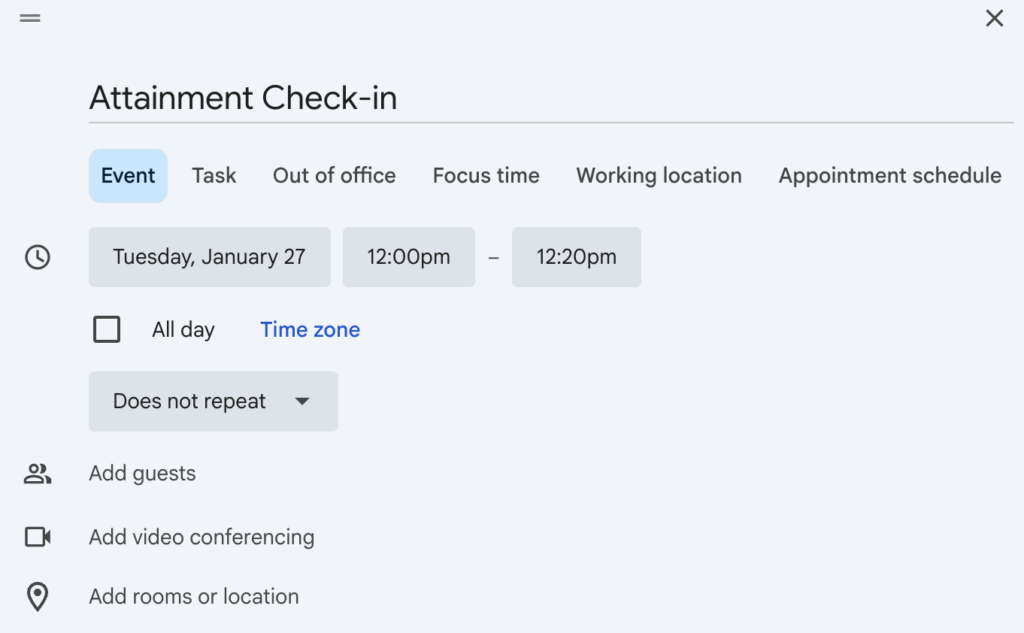 quota attainment checkins