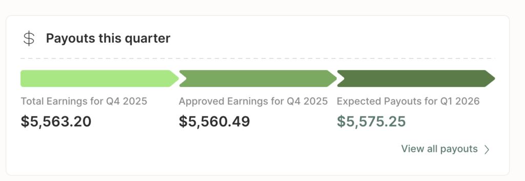 rep commission dashboard in quotapath